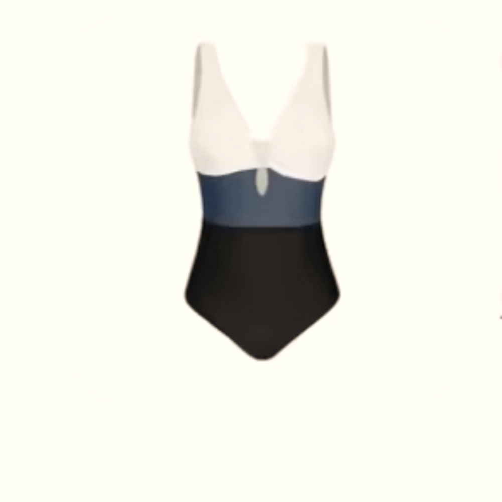 Cupshe Stylish Colorblock One-Piece Swimsuit